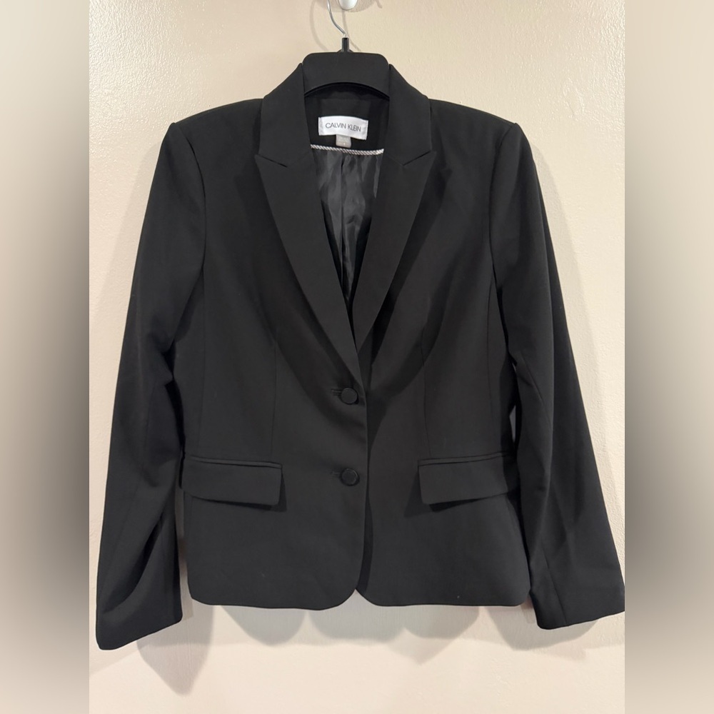 Calvin Klein Women's Classic Black Suit Jacket Size 8 Great Condition